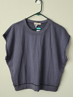 Marine Layer Cloud 9 Terry Dolman Tee in Faded Indigo